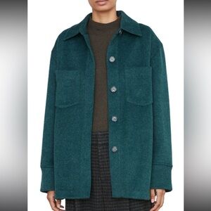Vince Wool-Blend Shirt Jacket – Teal Green